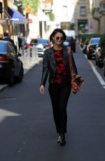 ANNA SAFRONCIK Out for Lunch in Milan 09/25/2017