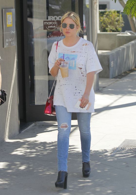 ASHLEY BENSON Out for Lunch in Beverly Hills 09/28/2017