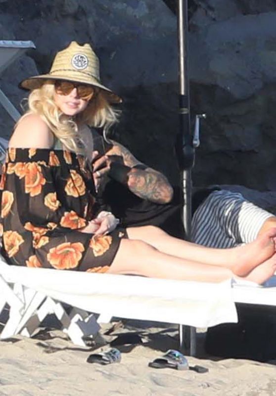 AVRIL LAVIGNE at a Beach in Malibu 09/24/2017