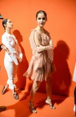 BARBARA PALVIN at Backstage of Alberta Ferretti Fashion Show in Milan 09/20/2017