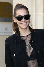 BARBARA PALVIN Out at Paris Fashion Week 09/29/2017