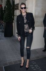 BARBARA PALVIN Out at Paris Fashion Week 09/29/2017
