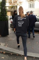 BARBARA PALVIN Out at Paris Fashion Week 09/29/2017