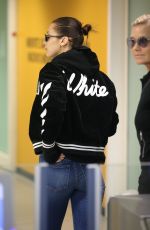 BELLA and YOLANDA HADID at Malpensa Airport in Milan 09/24/2017