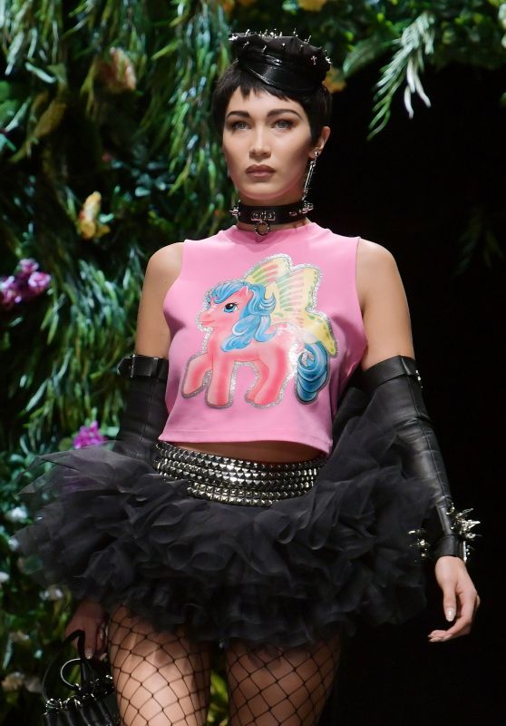 BELLA HADID at Moschino Fasion Show at Milan Fashion Week 09/21/2017