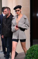 BELLA HADID Leaves Her Hotel in Paris 09/27/2017