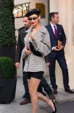 BELLA HADID Leaves Her Hotel in Paris 09/27/2017