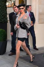 BELLA HADID Leaves Her Hotel in Paris 09/27/2017