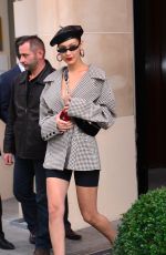 BELLA HADID Leaves Her Hotel in Paris 09/27/2017