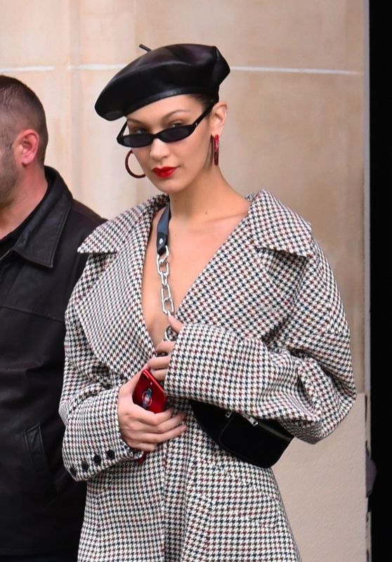 BELLA HADID Leaves Her Hotel in Paris 09/27/2017