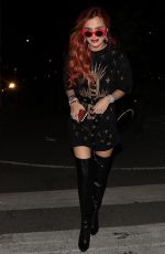BELLA THORNE Leaves Bowery Hotel in New York 09/07/2017