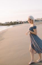 BREA GRANT on the Set of a Photoshoot in Venice Beach, August 2017