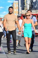 BRITNEY SPEARS Sam Asghari Out at Disneyland 09/09/2017