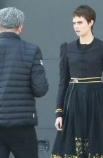 CARA DELEVINGNE on the Set of Carnival Row in Prague 09/29/2017