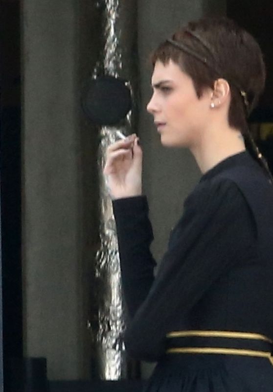 CARA DELEVINGNE on the Set of Carnival Row in Prague 09/29/2017