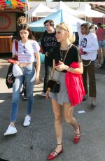 CAROLINE DAUR and SONIA BEN AMMAR at a Flea Market in Hollywood 07/30/2017
