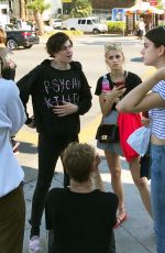CAROLINE DAUR and SONIA BEN AMMAR at a Flea Market in Hollywood 07/30/2017