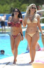 CASEY BATCHELOR and FRANKE ESSEX in Bikinis at a Pool in Spain 09/12/2017