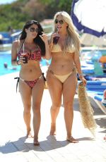 CASEY BATCHELOR and FRANKE ESSEX in Bikinis at a Pool in Spain 09/12/2017