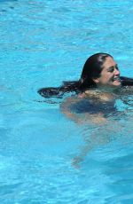 CASEY BATCHELOR and FRANKIE ESSEX in Swimsuits at a Pool in Spain 09/18/2017