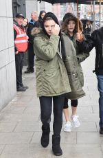 CHLOE MORETZ and MAIKA MONROE on the Set of The Widow in Dublin 09/14/2017