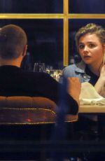 CHLOE MORETZ and MAIKA MONROE Out for Dinner in Dublin 09/13/2017