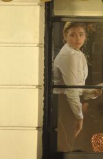 CHLOE MORETZ on the Set of The Widow at Dawson Hotel in Dublin 09/24/2017