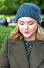 CHLOE MORETZ on the Set of The Widow in Dublin 09/14/2017