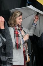 CHLOE MORETZ on the Set of The Widow in Dublin 09/15/2017