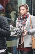 CHLOE MORETZ on the Set of The Widow in Dublin 09/15/2017