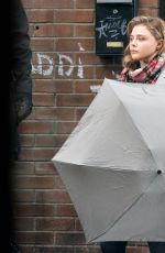 CHLOE MORETZ on the Set of The Widow in Dublin 09/15/2017