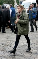 CHLOE MORETZ on the Set of The Widow in Dublin 09/15/2017