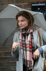CHLOE MORETZ on the Set of The Widow in Dublin 09/15/2017
