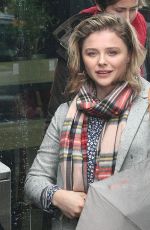 CHLOE MORETZ on the Set of The Widow in Dublin 09/15/2017