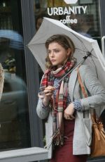 CHLOE MORETZ on the Set of The Widow in Dublin 09/15/2017