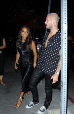 CHRISTINA MILIAN and Matt Pokora Celebrates Christina Birthday at Beauty & Essex in Los Angeles 09/26/2017