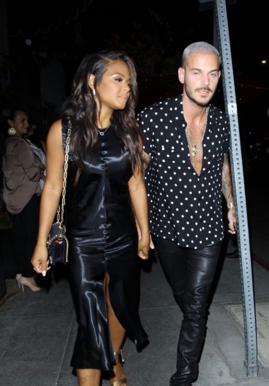 CHRISTINA MILIAN and Matt Pokora Celebrates Christina Birthday at Beauty & Essex in Los Angeles 09/26/2017