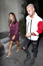 CHRISTINA MILIAN and Matt Pokora Night Out in Los Angeles 09/24/2017