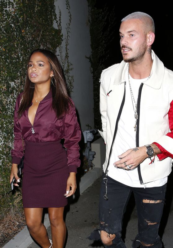 CHRISTINA MILIAN and Matt Pokora Night Out in Los Angeles 09/24/2017