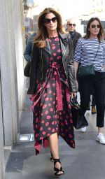 CINDY CRAWFORD Out and About in Milan 09/21/2017