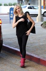 DEBBIE GIBSON Leaves a Dance Studio in Los Angeles 09/11/2017