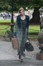 ELIZABETH DEBICKI on the Set of Vita & Virginia in Dublin 09/04/2017