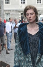 ELIZABETH DEBICKI on the Set of Vita & Virginia in Dublin 09/04/2017