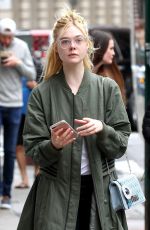 ELLE FANNING Heading to Her Home in New York 09/03/2017