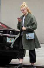 ELLE FANNING Heading to Her Home in New York 09/03/2017