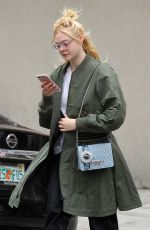 ELLE FANNING Heading to Her Home in New York 09/03/2017