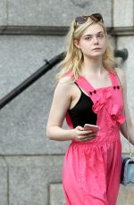 ELLE FANNING Heading to Her Home in New York 09/04/2017