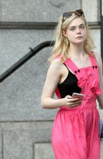 ELLE FANNING Heading to Her Home in New York 09/04/2017