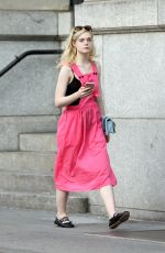 ELLE FANNING Heading to Her Home in New York 09/04/2017