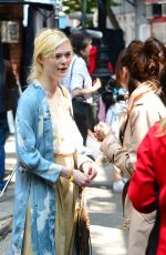 ELLE FANNING on the Set of a Woody Allen Movie in New York 09/11/2017